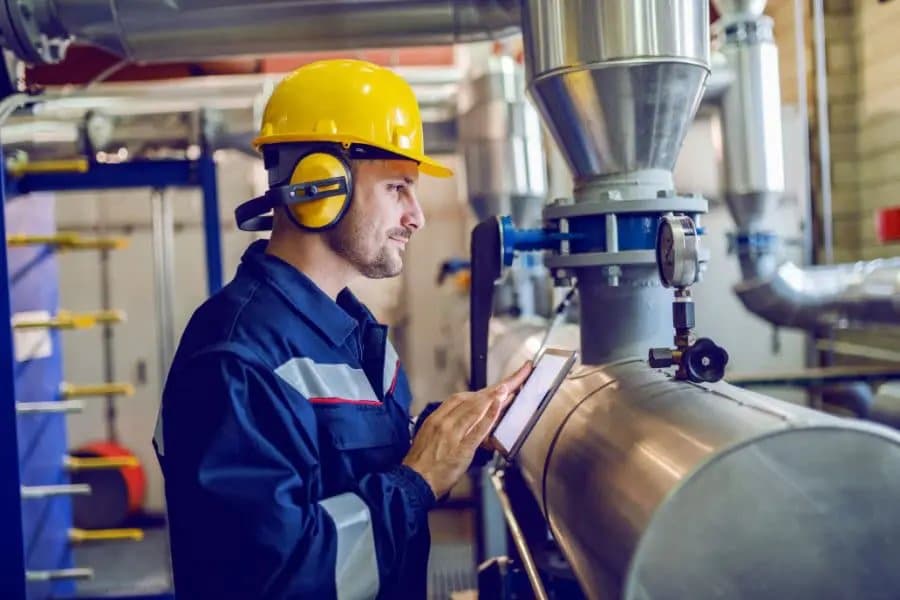 Inspeção técnica NR-13 em vaso de pressão industrial